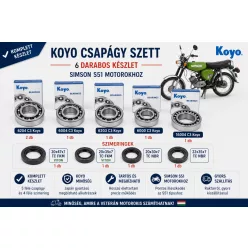 Simson S51 csapágy-szimering szett - Koyo