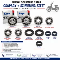 Simson Schwalbe/Star csapágy-szimering szett - Koyo