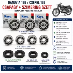 Danuvia,Csepel 125 csapágy, szimering szett - Koyo